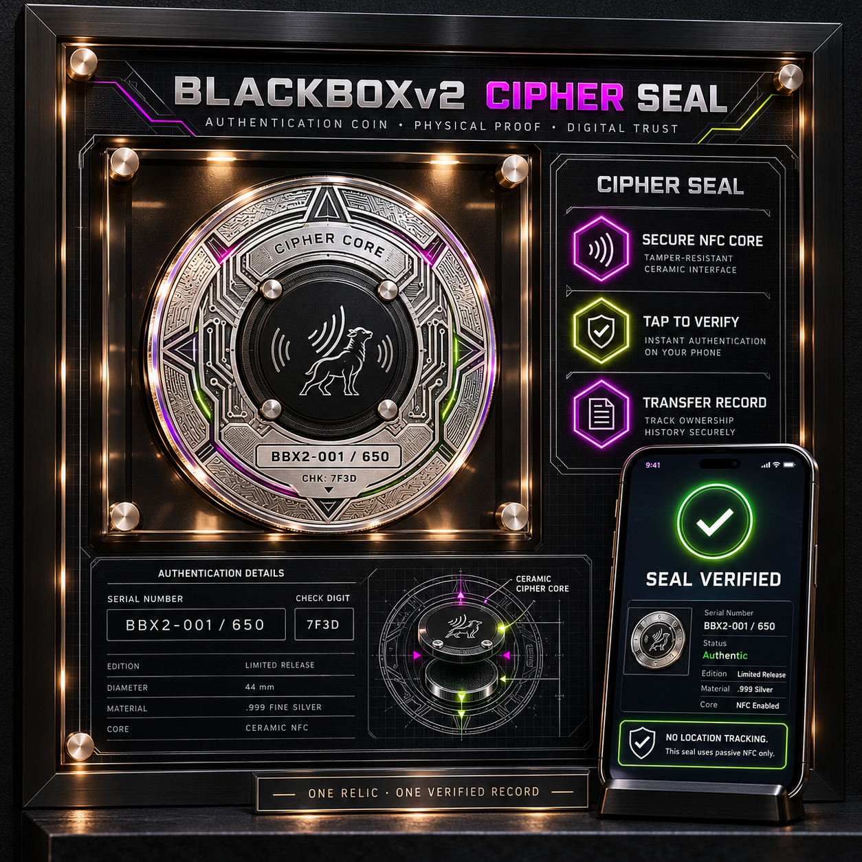 Illustrative BlackBoXv2 Cipher Seal. Replace this file with a high-resolution Cipher Seal image when ready.