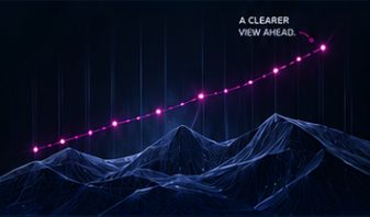 Illustrative BlackBoXv2 rising signal and mountain chart. Replace this file with a high-resolution hero visual when ready.